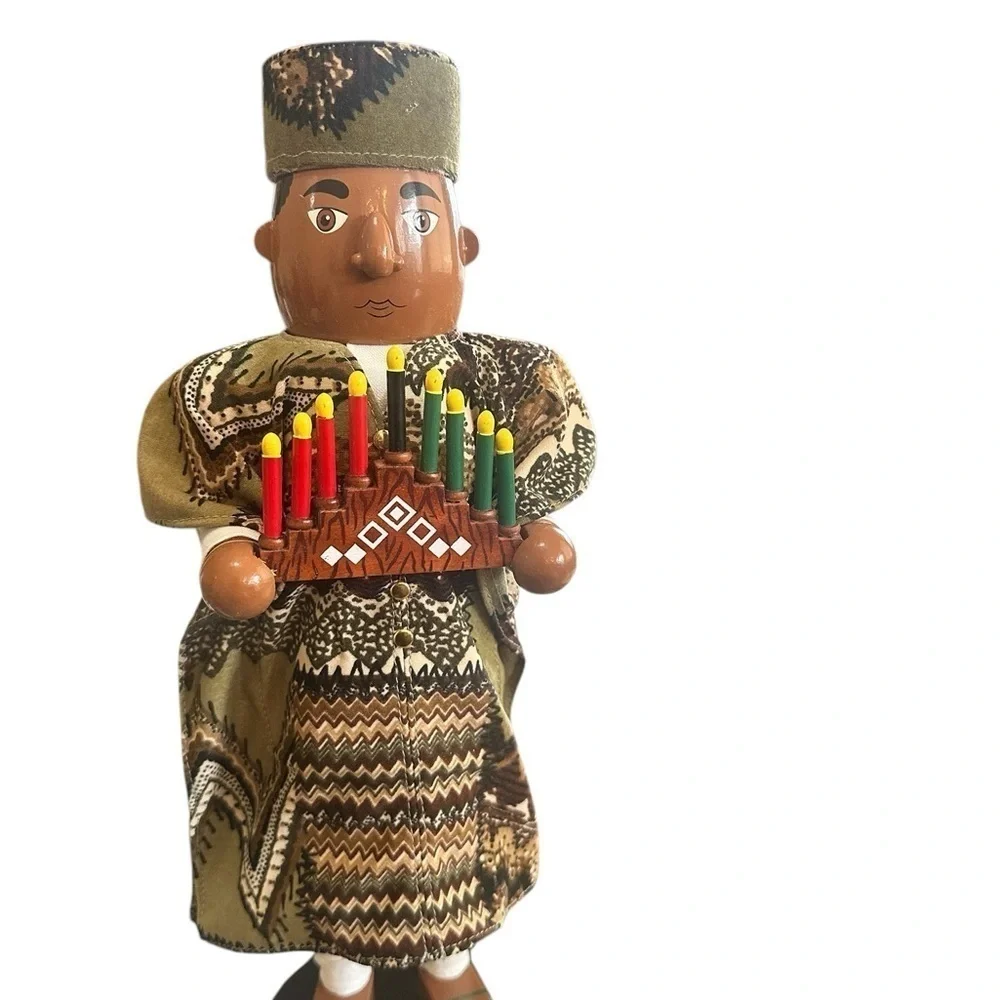 Kwanzaa Nutcracker Village Collection African-Inspired Candle Holder Figurine